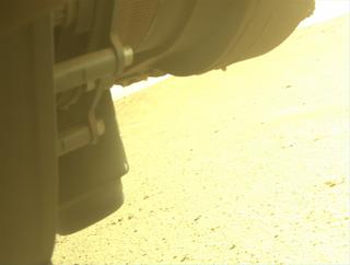 View image taken on Mars, Mars Perseverance Sol 663: Front Left Hazard Avoidance Camera (Hazcam)