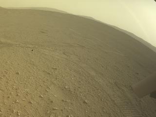 View image taken on Mars, Mars Perseverance Sol 663: Rear Left Hazard Avoidance Camera (Hazcam)