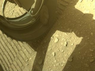View image taken on Mars, Mars Perseverance Sol 667: Front Left Hazard Avoidance Camera (Hazcam)