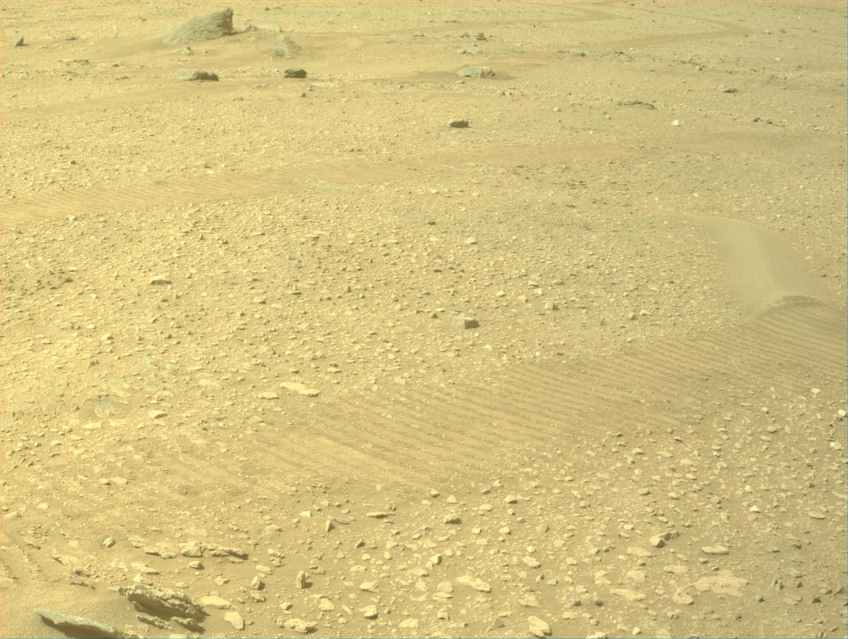 This image was taken by FRONT_HAZCAM_LEFT_A onboard NASA's Mars rover Perseverance on Sol 670