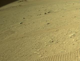 View image taken on Mars, Mars Perseverance Sol 670: Front Right Hazard Avoidance Camera (Hazcam)