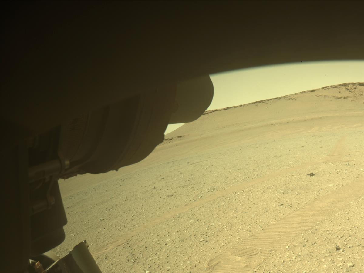 This image was taken by FRONT_HAZCAM_LEFT_A onboard NASA's Mars rover Perseverance on Sol 678