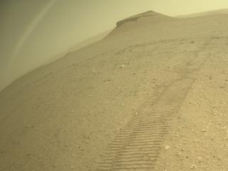 View image taken on Mars, Mars Perseverance Sol 678: Rear Left Hazard Avoidance Camera (Hazcam)