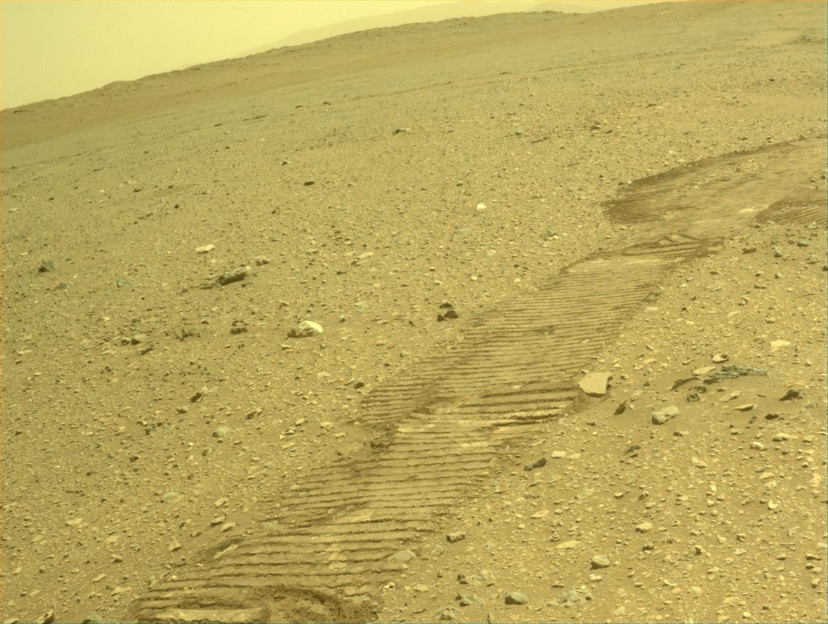 This image was taken by FRONT_HAZCAM_LEFT_A onboard NASA's Mars rover Perseverance on Sol 684
