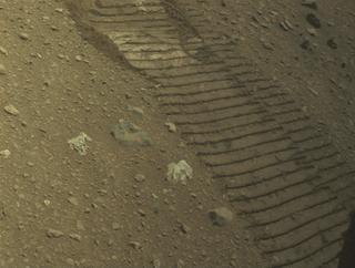 View image taken on Mars, Mars Perseverance Sol 684: Front Left Hazard Avoidance Camera (Hazcam)