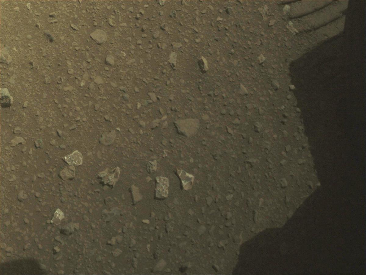 This image was taken by FRONT_HAZCAM_LEFT_A onboard NASA's Mars rover Perseverance on Sol 684
