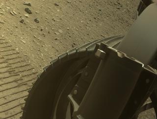View image taken on Mars, Mars Perseverance Sol 684: Front Right Hazard Avoidance Camera (Hazcam)