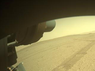 View image taken on Mars, Mars Perseverance Sol 686: Front Left Hazard Avoidance Camera (Hazcam)