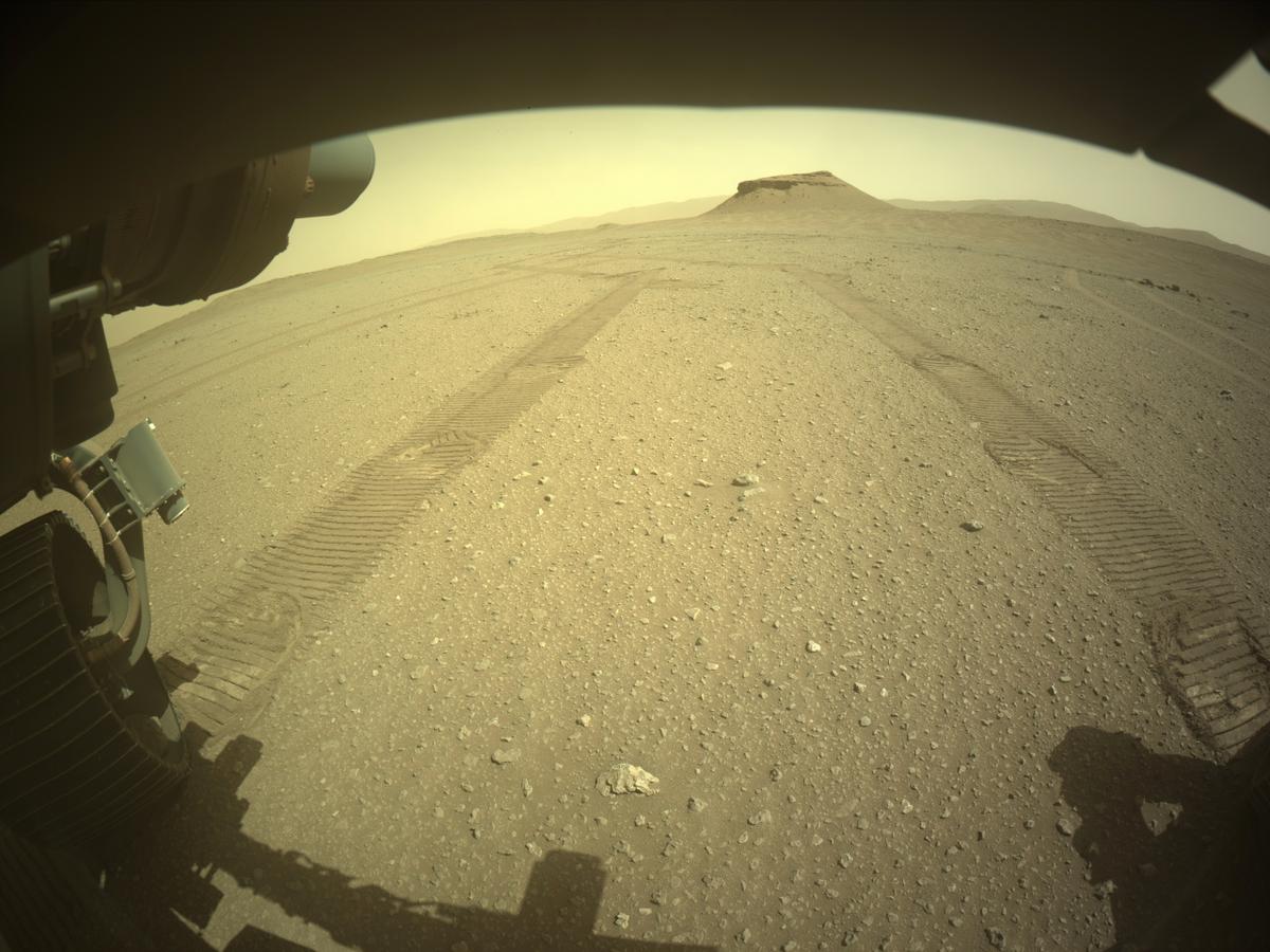 This image was taken by FRONT_HAZCAM_LEFT_A onboard NASA's Mars rover Perseverance on Sol 688
