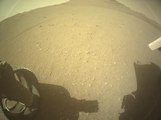 View image taken on Mars, Mars Perseverance Sol 688: Rear Left Hazard Avoidance Camera (Hazcam)