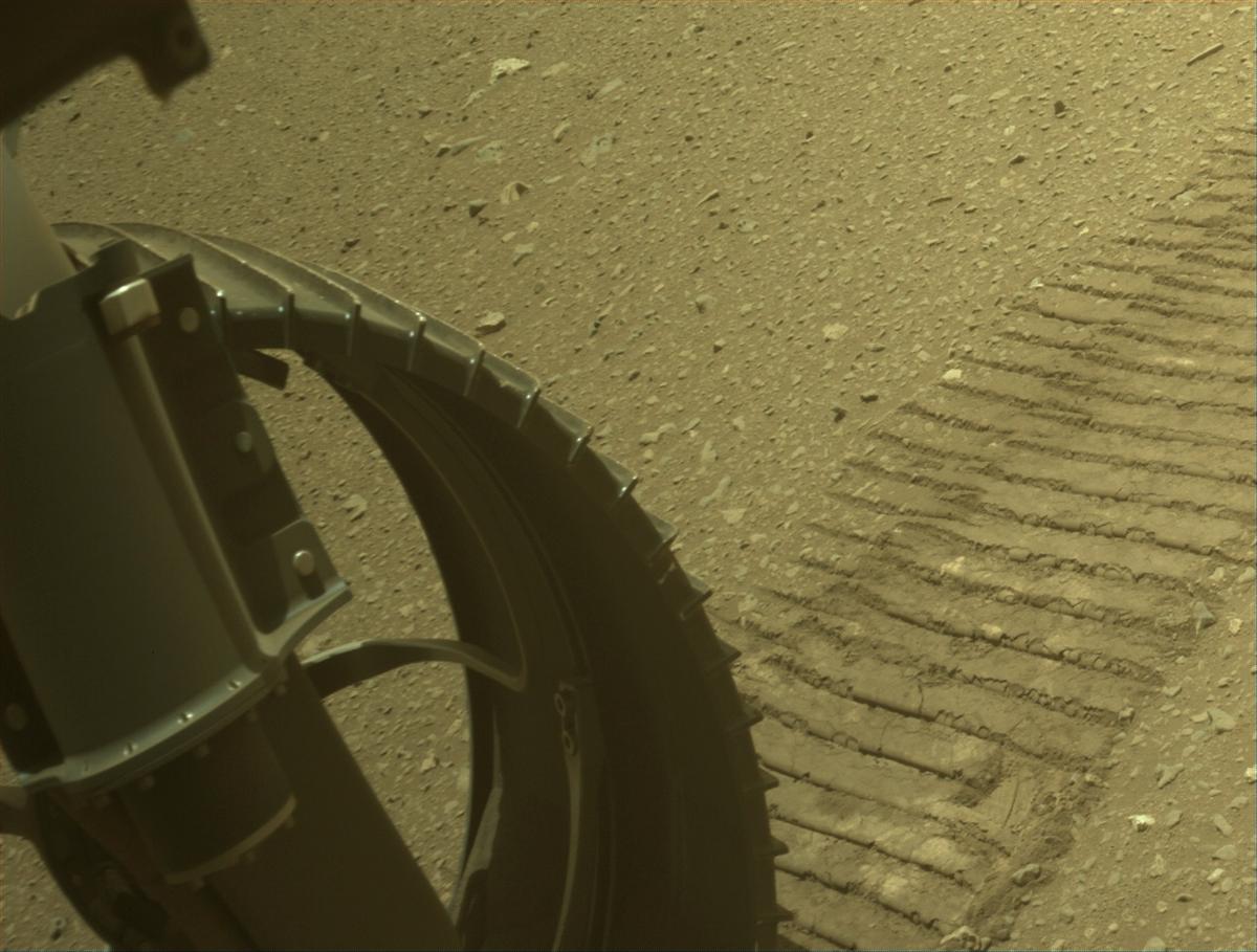 This image was taken by FRONT_HAZCAM_LEFT_A onboard NASA's Mars rover Perseverance on Sol 693
