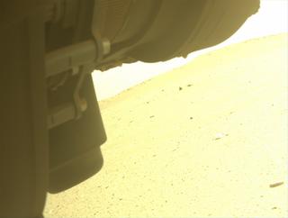 View image taken on Mars, Mars Perseverance Sol 693: Front Left Hazard Avoidance Camera (Hazcam)