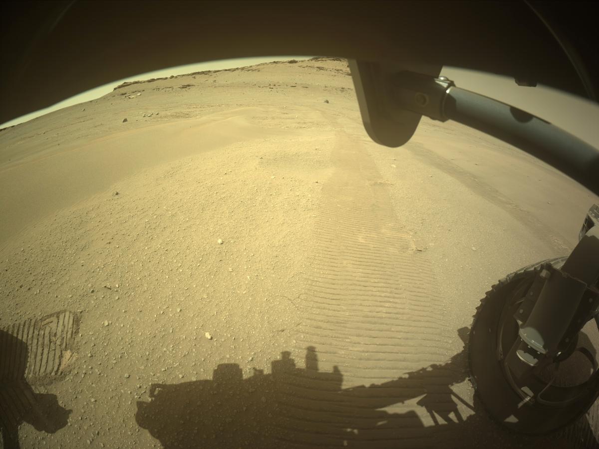 This image was taken by FRONT_HAZCAM_RIGHT_A onboard NASA's Mars rover Perseverance on Sol 694