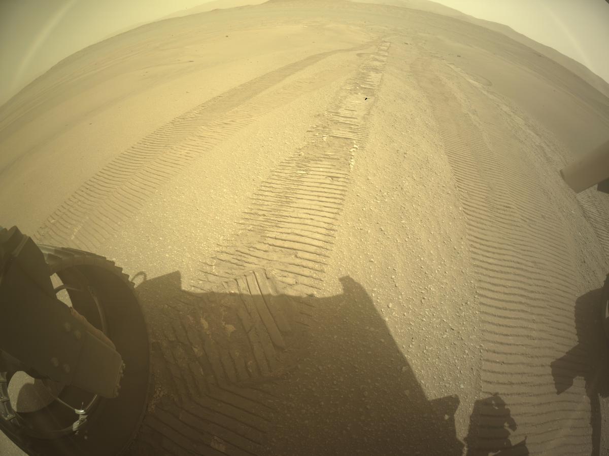 This image was taken by REAR_HAZCAM_LEFT onboard NASA's Mars rover Perseverance on Sol 694