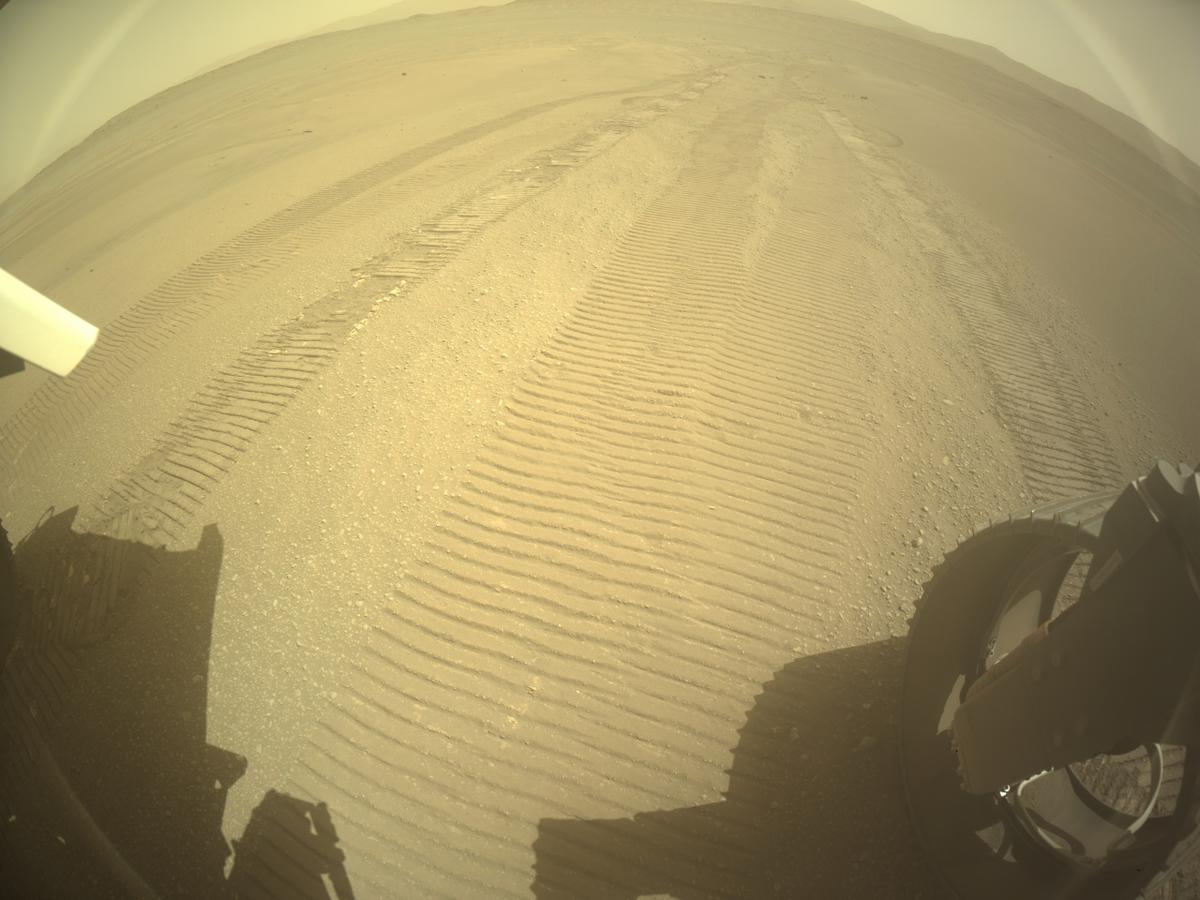 This image was taken by REAR_HAZCAM_RIGHT onboard NASA's Mars rover Perseverance on Sol 694
