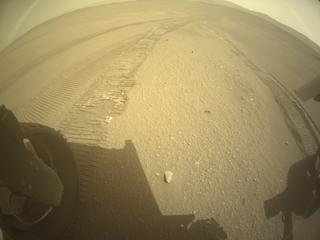 View image taken on Mars, Mars Perseverance Sol 695: Rear Left Hazard Avoidance Camera (Hazcam)