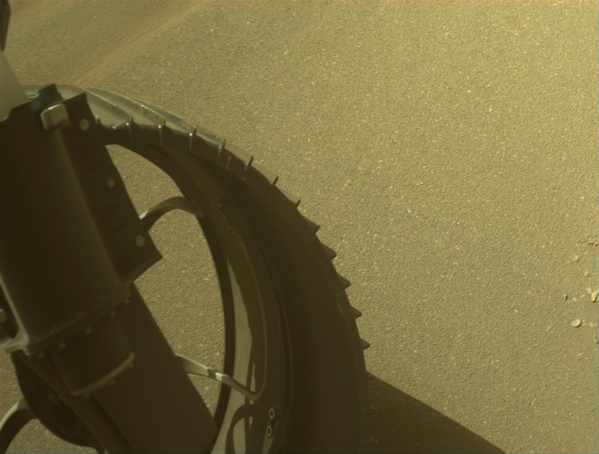 This image was taken by FRONT_HAZCAM_LEFT_A onboard NASA's Mars rover Perseverance on Sol 697