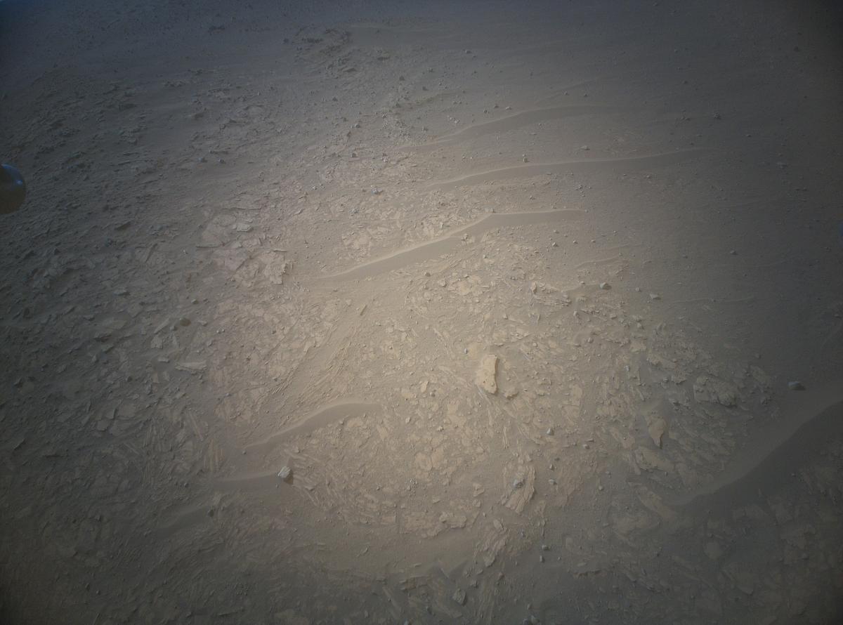 This image was taken by HELI_RTE onboard NASA's Mars rover Perseverance on Sol 697