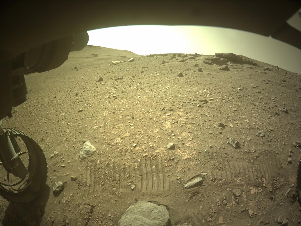 This image was taken by FRONT_HAZCAM_LEFT_A onboard NASA's Mars rover Perseverance on Sol 698