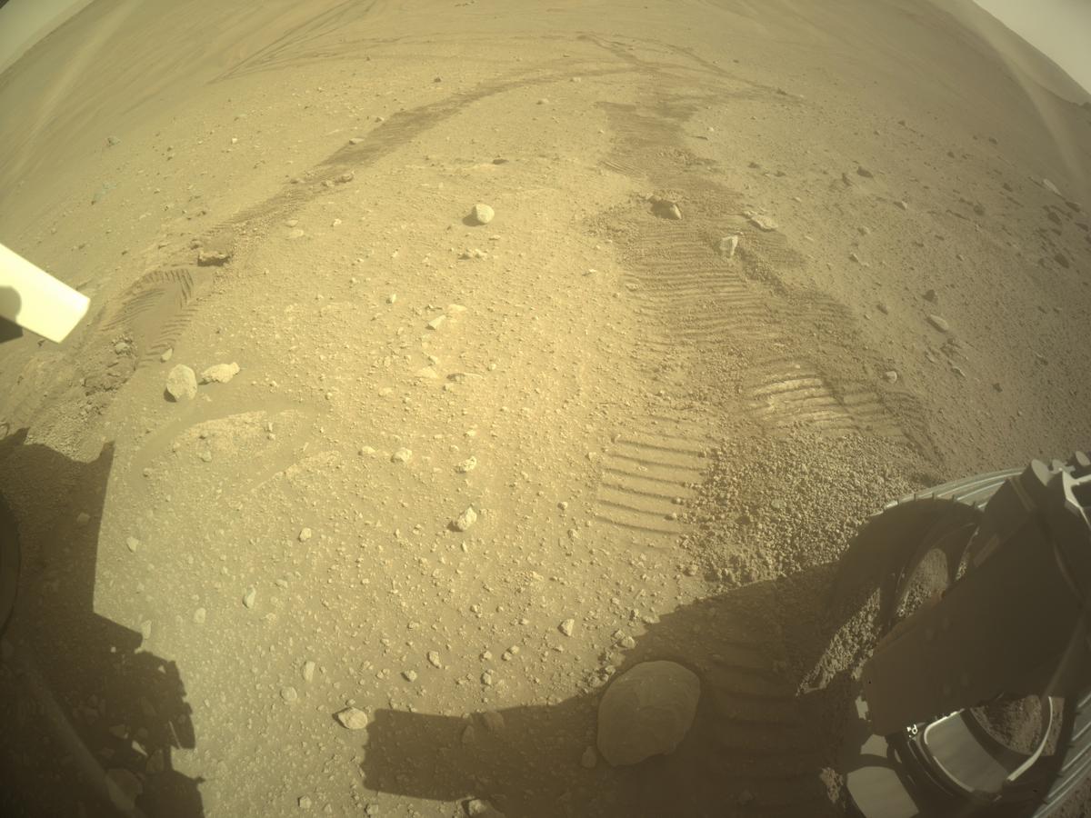 This image was taken by REAR_HAZCAM_RIGHT onboard NASA's Mars rover Perseverance on Sol 700