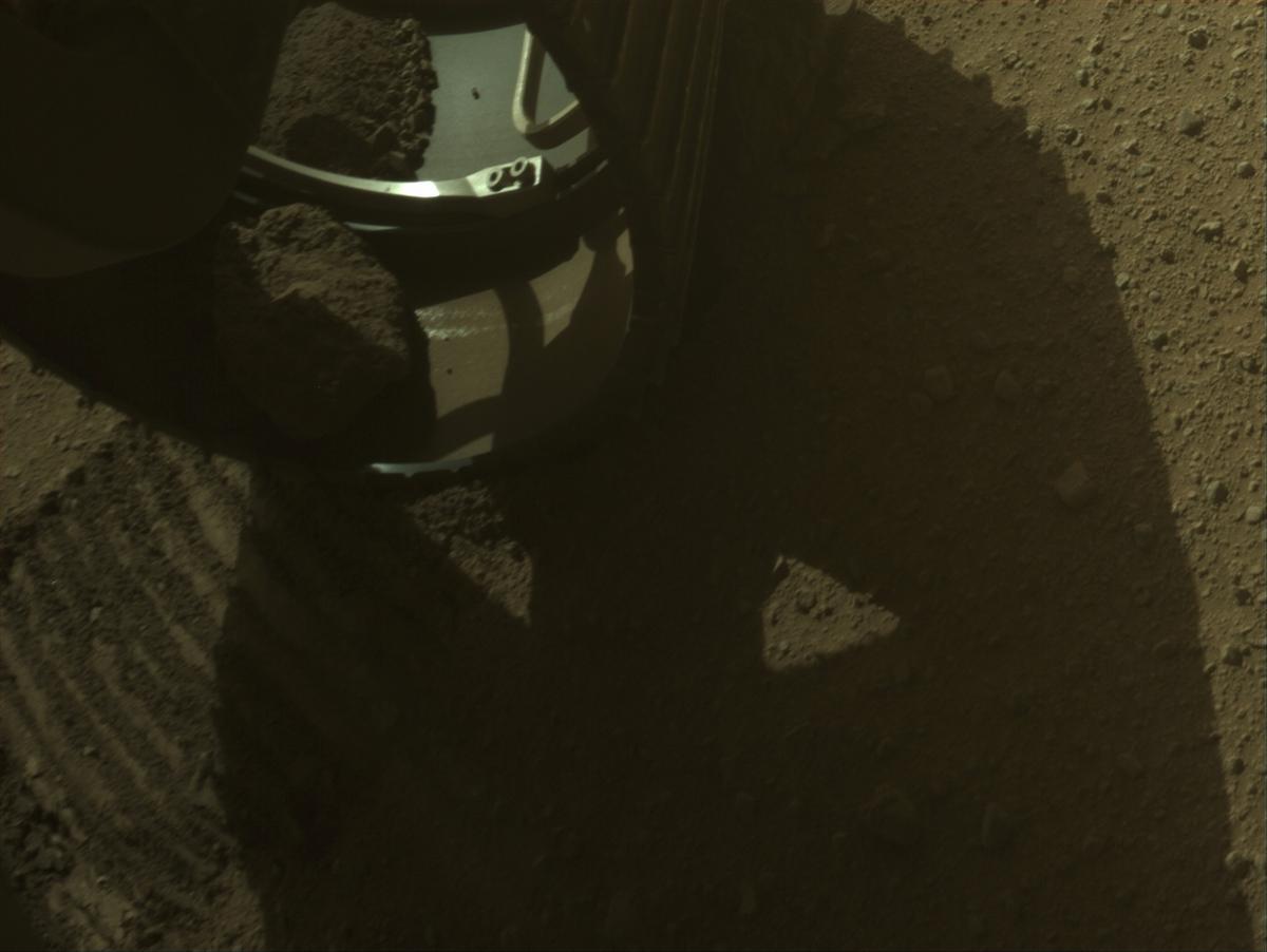 This image was taken by FRONT_HAZCAM_LEFT_A onboard NASA's Mars rover Perseverance on Sol 702
