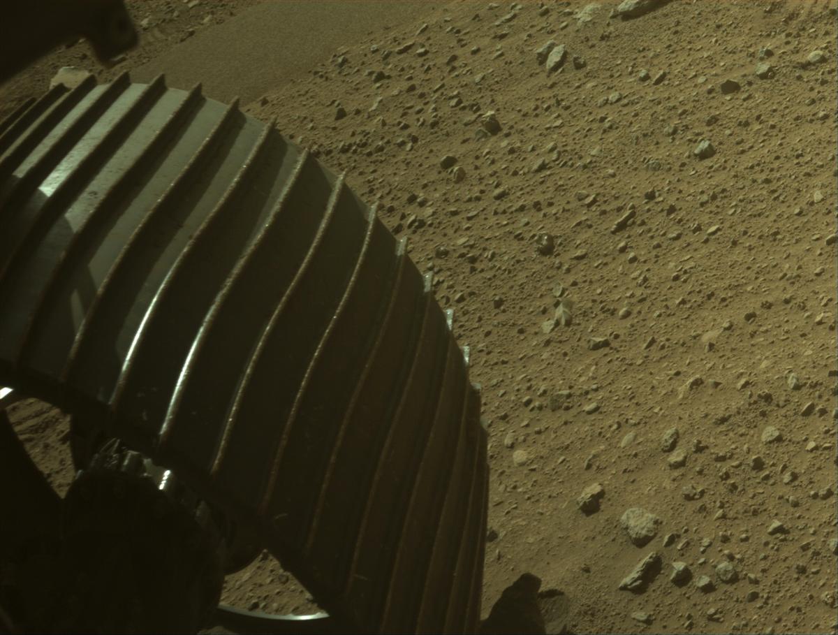 This image was taken by FRONT_HAZCAM_LEFT_A onboard NASA's Mars rover Perseverance on Sol 702