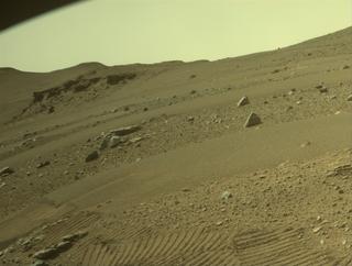View image taken on Mars, Mars Perseverance Sol 702: Front Right Hazard Avoidance Camera (Hazcam)
