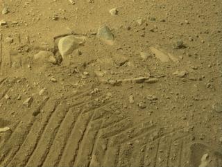 View image taken on Mars, Mars Perseverance Sol 702: Front Right Hazard Avoidance Camera (Hazcam)