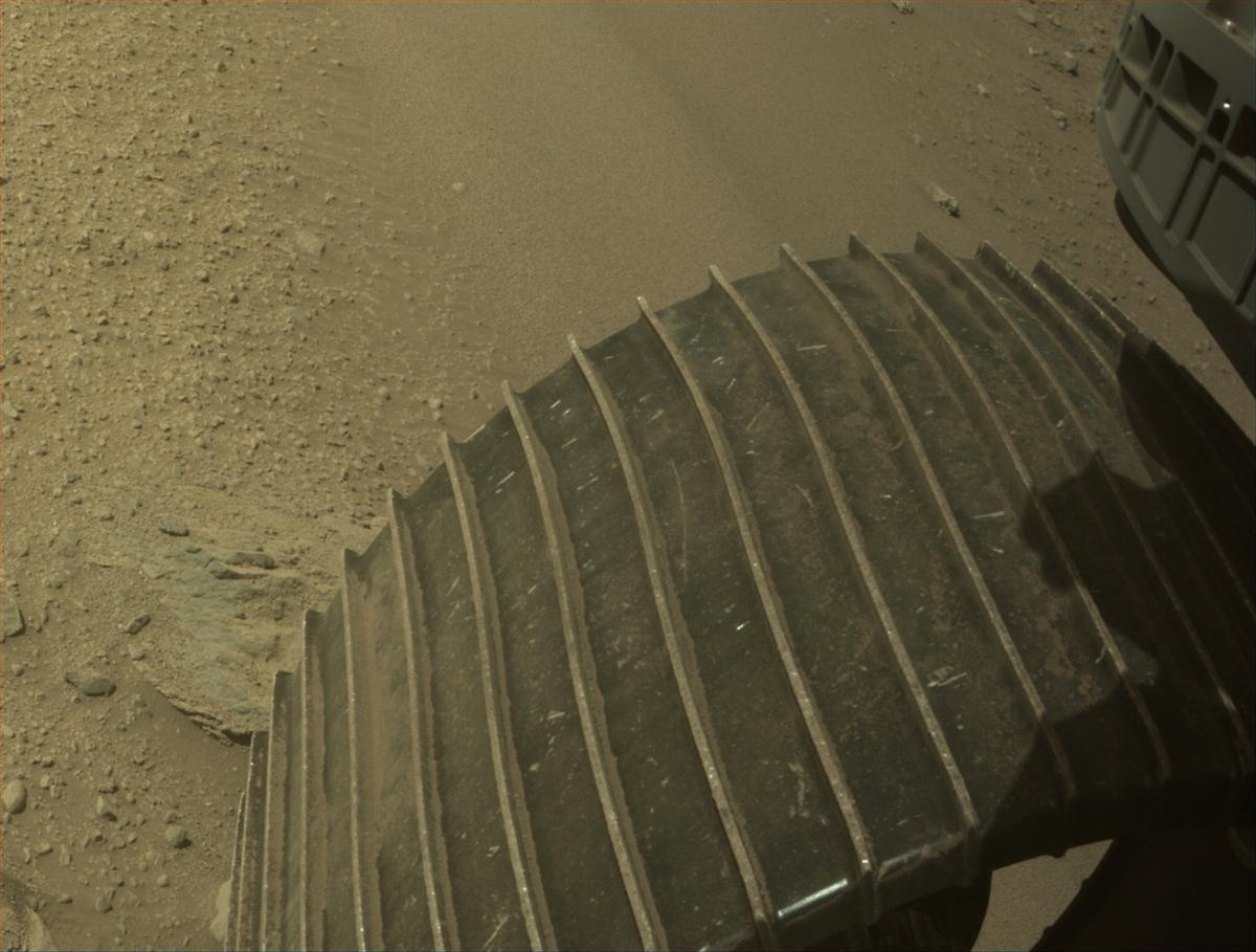This image was taken by FRONT_HAZCAM_RIGHT_A onboard NASA's Mars rover Perseverance on Sol 702