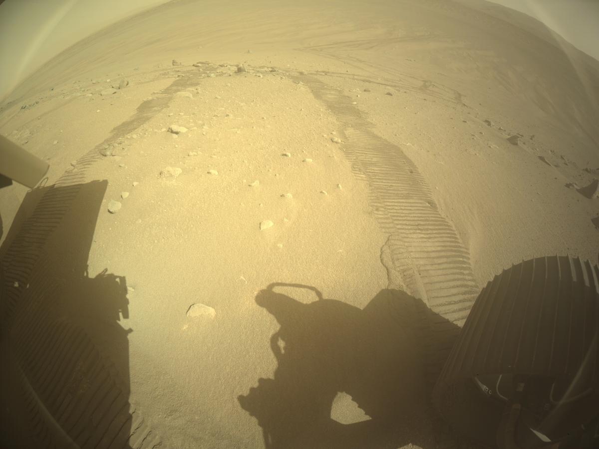 This image was taken by REAR_HAZCAM_RIGHT onboard NASA's Mars rover Perseverance on Sol 702