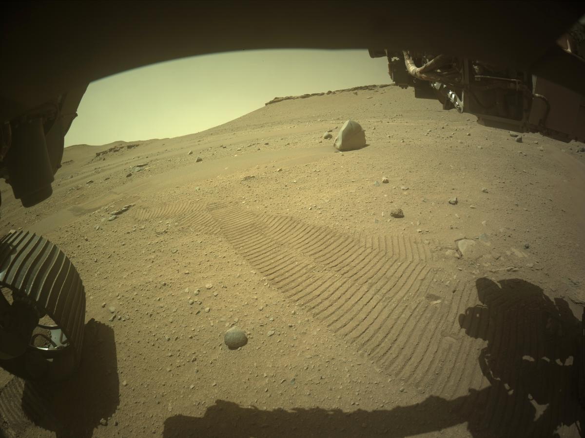 This image was taken by FRONT_HAZCAM_LEFT_A onboard NASA's Mars rover Perseverance on Sol 705