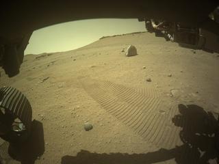 View image taken on Mars, Mars Perseverance Sol 705: Front Left Hazard Avoidance Camera (Hazcam)