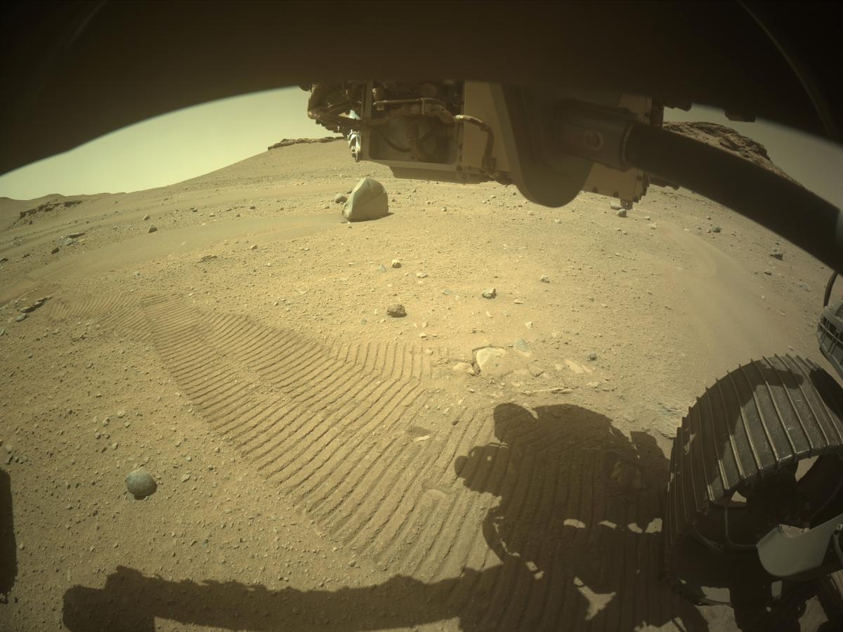 This image was taken by FRONT_HAZCAM_RIGHT_A onboard NASA's Mars rover Perseverance on Sol 705