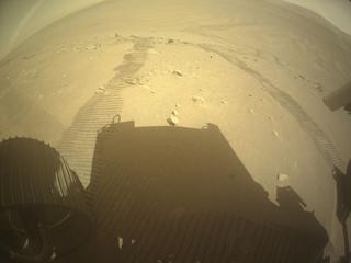 View image taken on Mars, Mars Perseverance Sol 705: Rear Left Hazard Avoidance Camera (Hazcam)