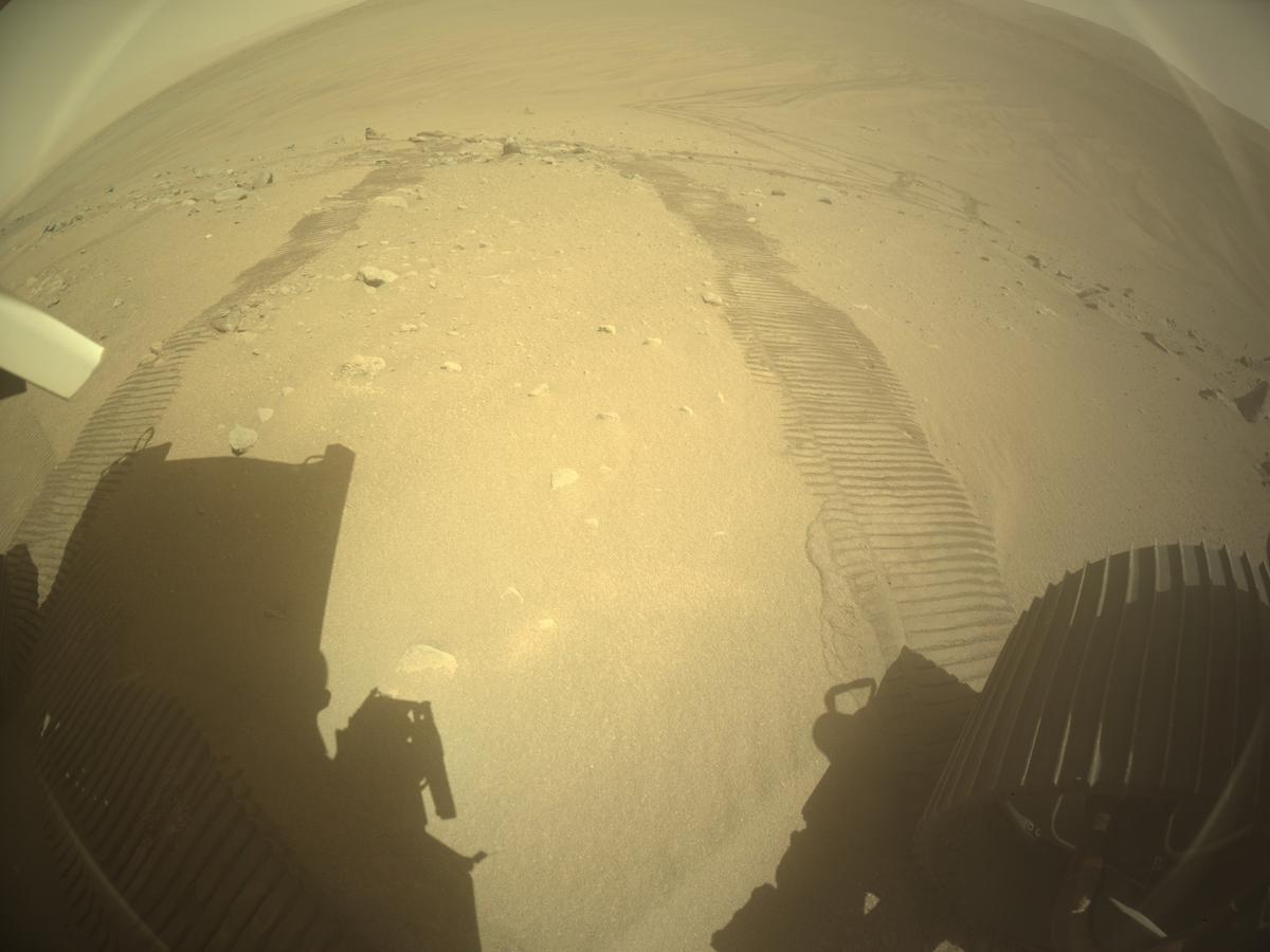 This image was taken by REAR_HAZCAM_RIGHT onboard NASA's Mars rover Perseverance on Sol 705