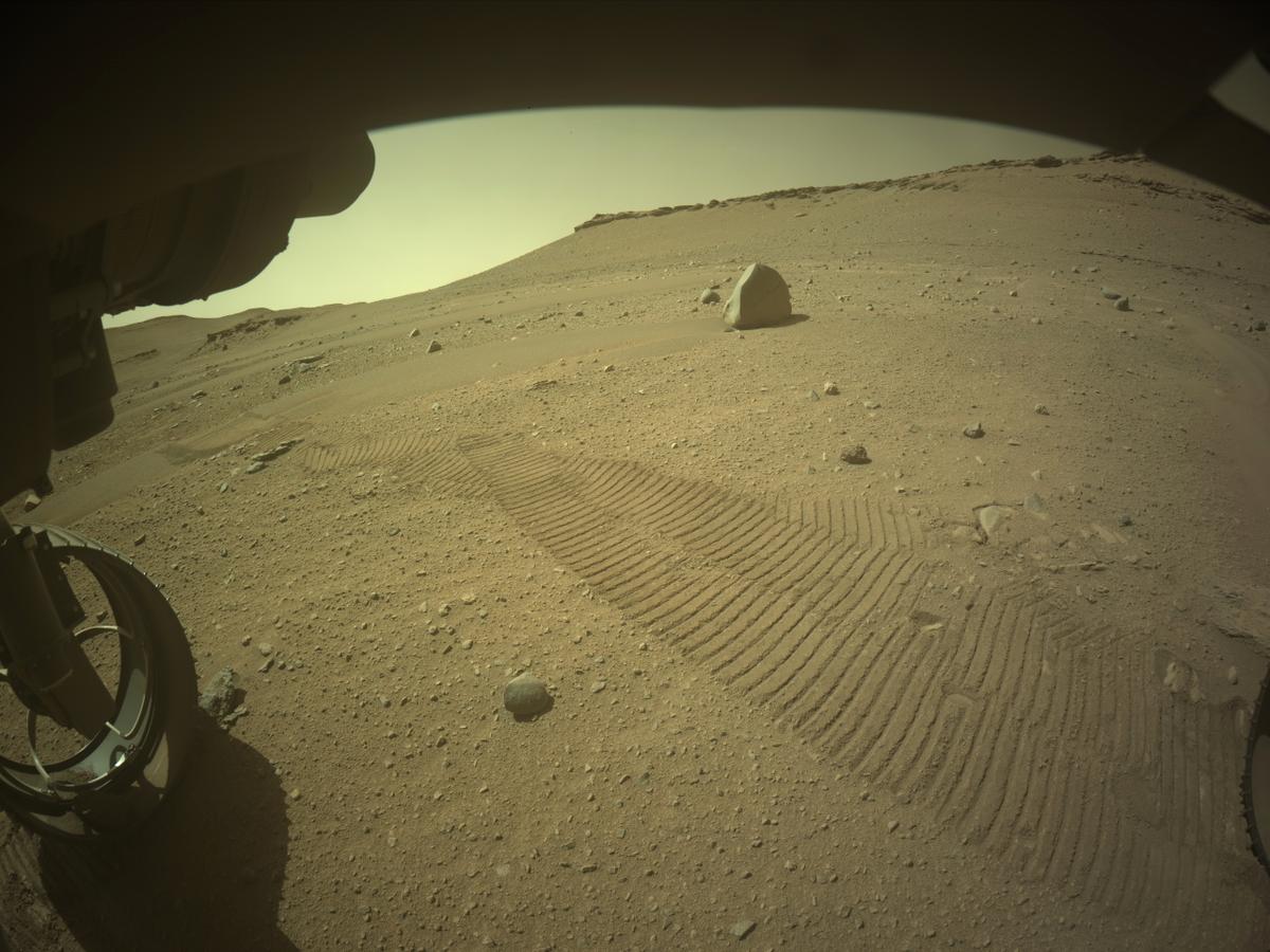 This image was taken by FRONT_HAZCAM_LEFT_A onboard NASA's Mars rover Perseverance on Sol 706
