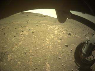 View image taken on Mars, Mars Perseverance Sol 707: Front Right Hazard Avoidance Camera (Hazcam)