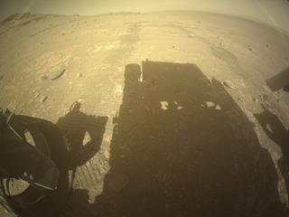 View image taken on Mars, Mars Perseverance Sol 707: Rear Left Hazard Avoidance Camera (Hazcam)