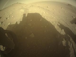 View image taken on Mars, Mars Perseverance Sol 708: Rear Left Hazard Avoidance Camera (Hazcam)