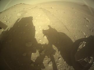 View image taken on Mars, Mars Perseverance Sol 708: Rear Right Hazard Avoidance Camera (Hazcam)