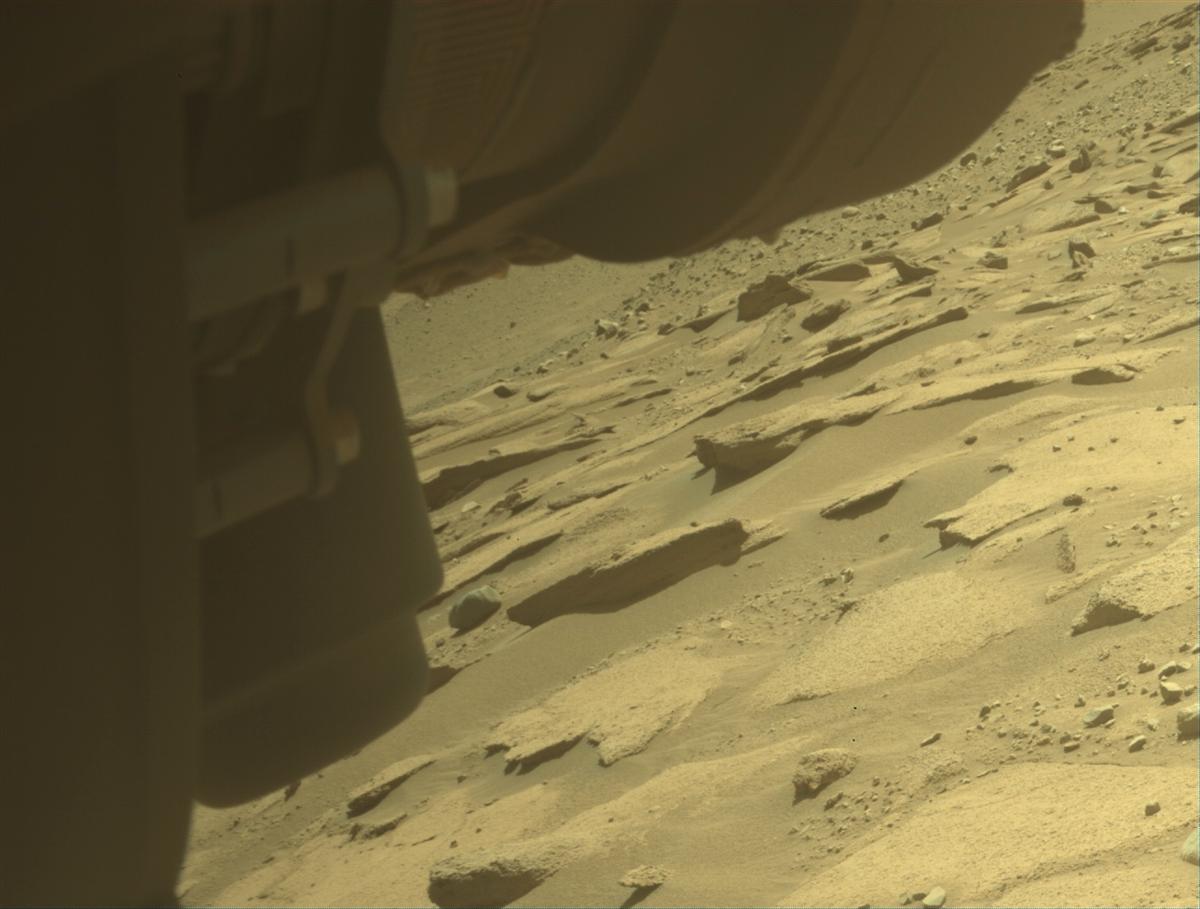 This image was taken by FRONT_HAZCAM_LEFT_A onboard NASA's Mars rover Perseverance on Sol 709