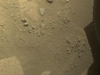 View image taken on Mars, Mars Perseverance Sol 709: Front Left Hazard Avoidance Camera (Hazcam)
