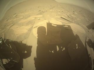 View image taken on Mars, Mars Perseverance Sol 709: Rear Left Hazard Avoidance Camera (Hazcam)