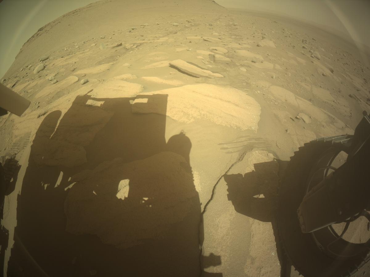 This image was taken by REAR_HAZCAM_RIGHT onboard NASA's Mars rover Perseverance on Sol 709