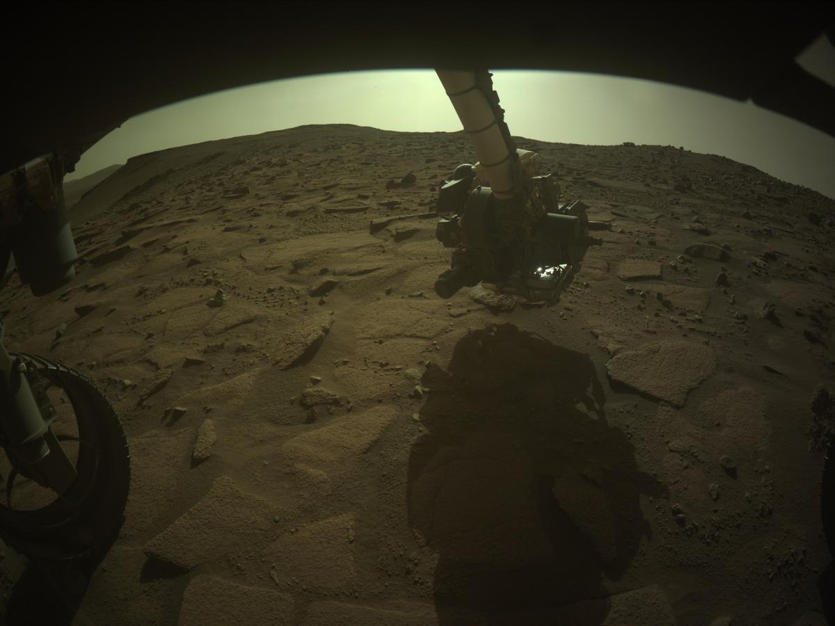 This image was taken by FRONT_HAZCAM_LEFT_A onboard NASA's Mars rover Perseverance on Sol 711