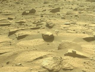 View image taken on Mars, Mars Perseverance Sol 711: Front Right Hazard Avoidance Camera (Hazcam)