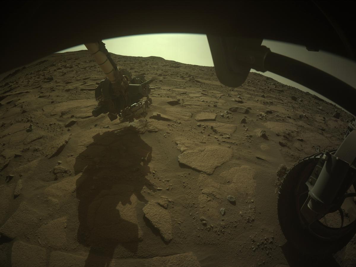 This image was taken by FRONT_HAZCAM_RIGHT_A onboard NASA's Mars rover Perseverance on Sol 711