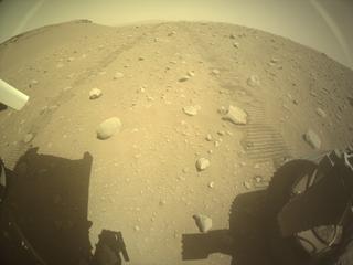 View image taken on Mars, Mars Perseverance Sol 713: Rear Right Hazard Avoidance Camera (Hazcam)
