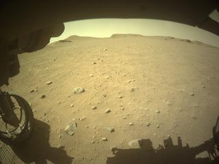 View image taken on Mars, Mars Perseverance Sol 715: Front Left Hazard Avoidance Camera (Hazcam)