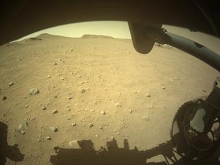 View image taken on Mars, Mars Perseverance Sol 715: Front Right Hazard Avoidance Camera (Hazcam)
